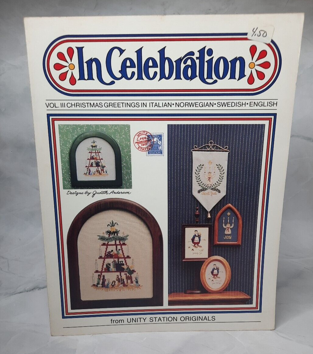 1989 Unity Station Originals Cross Stitch Leaflet Vol III Christmas Greetings